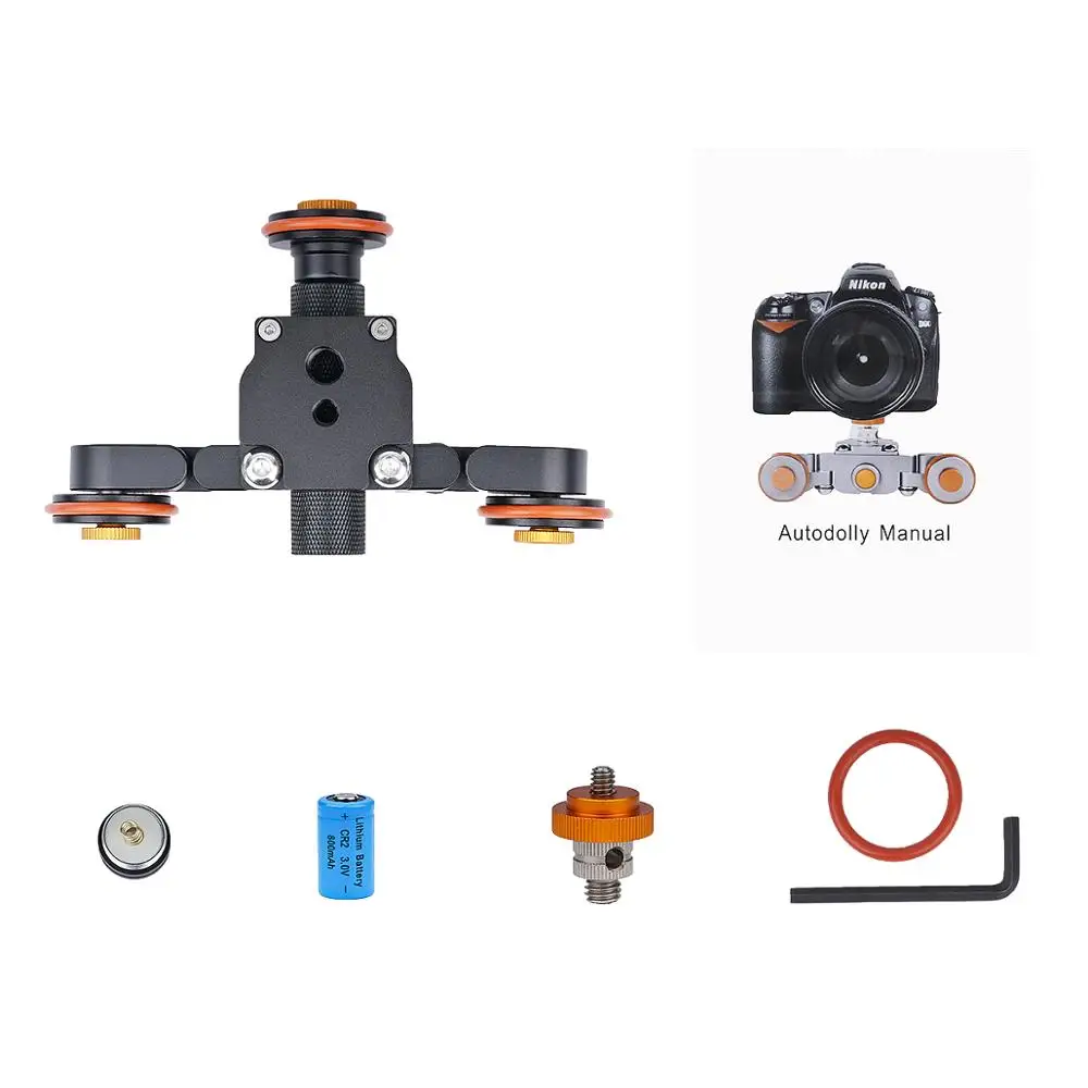 

YELANGU Camera Video Track dolly Motorized Electric Slider Motor Dolly Truck Car for Nikon Canon Sony Camera 3-wheel dolly