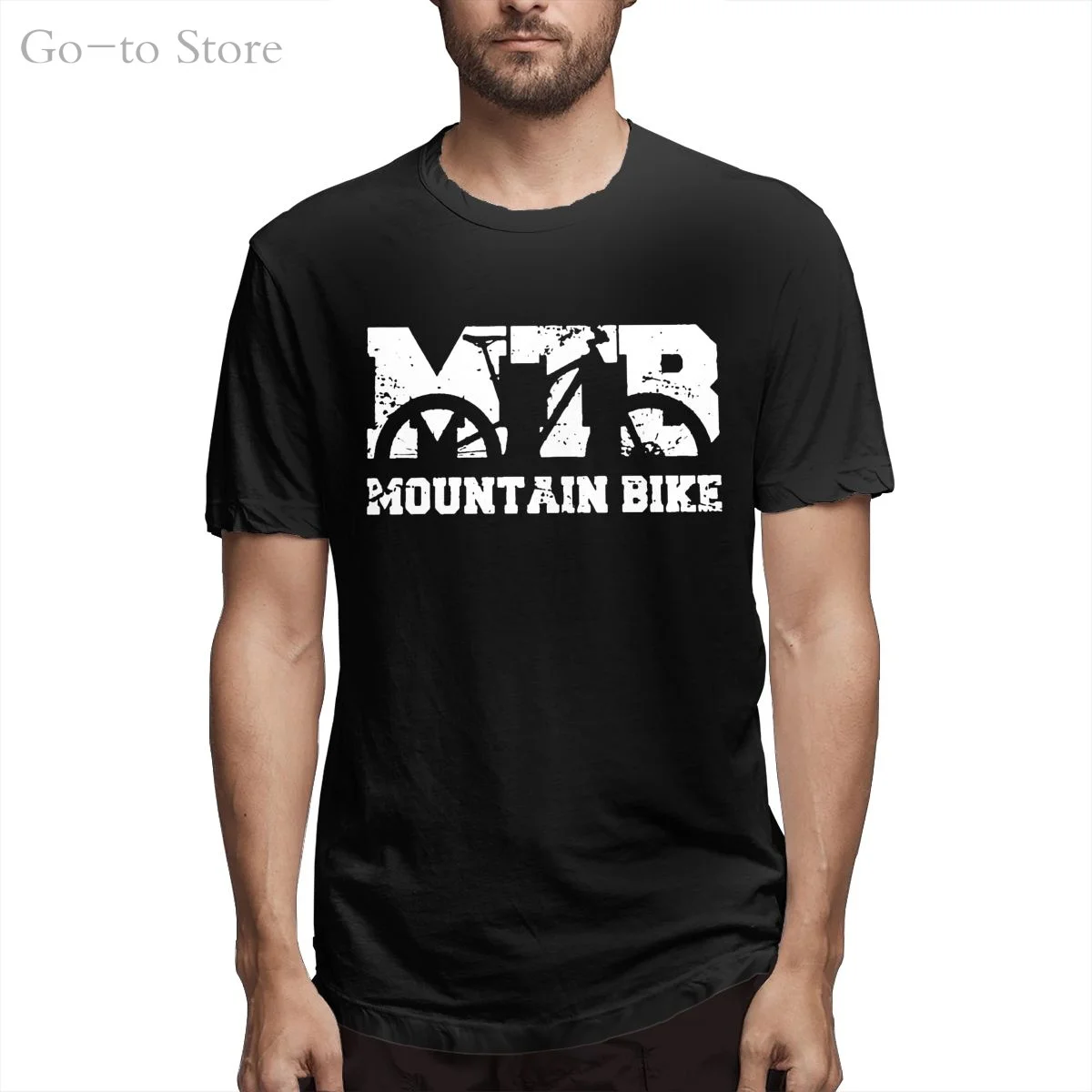 

Men T-Shirt Mountain Bike Vintage MTB Distressed Design