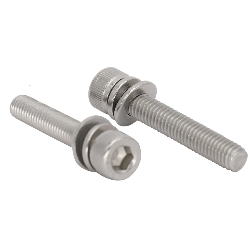 Накатанный шестигранный винт с шестигранной головкой из нержавеющей стали |