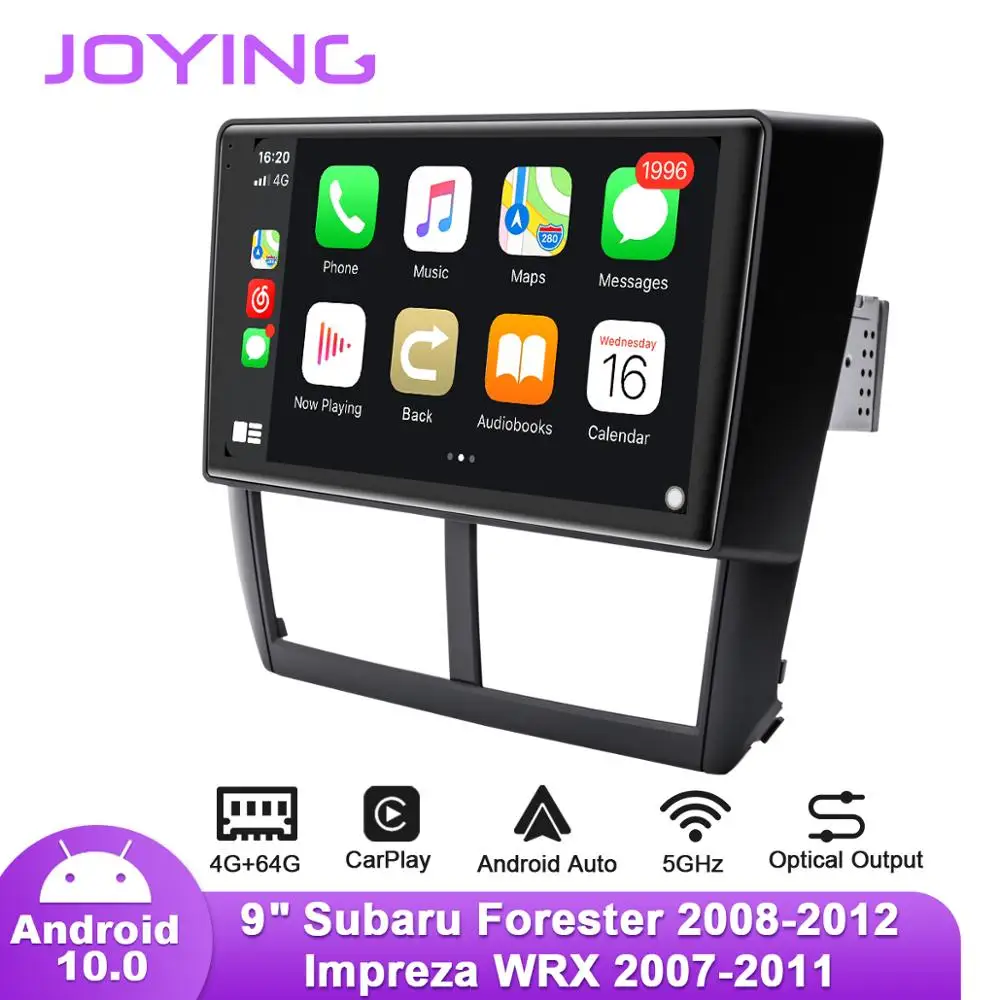 Автомобильное радио Joying 9 дюймов Android 10 для Subaru Forester 2008-2012/Impreza WRX 2007-2011 GPS DSP Carplay SPDIF