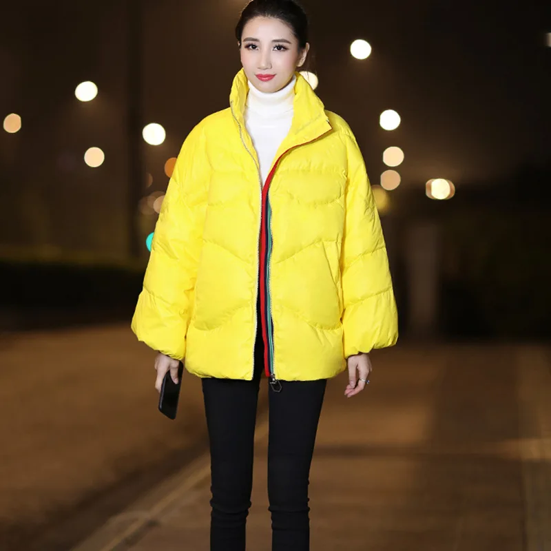 Зимний пуховик для женщин большой размер Повседневная белая утка ТРАПЕЦИЕВИДНОЕ