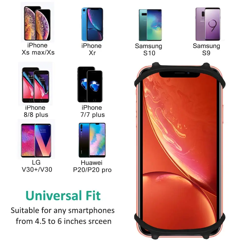 Велосипедный держатель телефона Универсальный Регулируемый силиконовый для