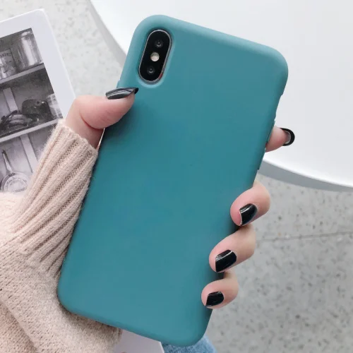 light blue Модные туфли леденцового цвета, красный, синий, цвет красного вина, чехол для iphone 11 Pro XS MaX XR X Мягкий ТПУ зеленого цвета для iphone 6 7 8 плюс задняя крышка Капа - Цвет: light blue