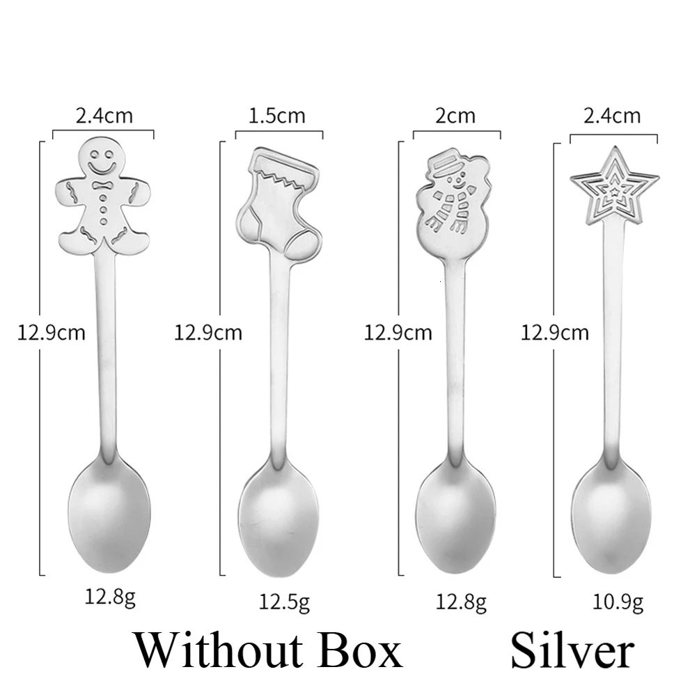 4 шт./компл. Нержавеющая сталь рождественские кармашки для столовых приборов