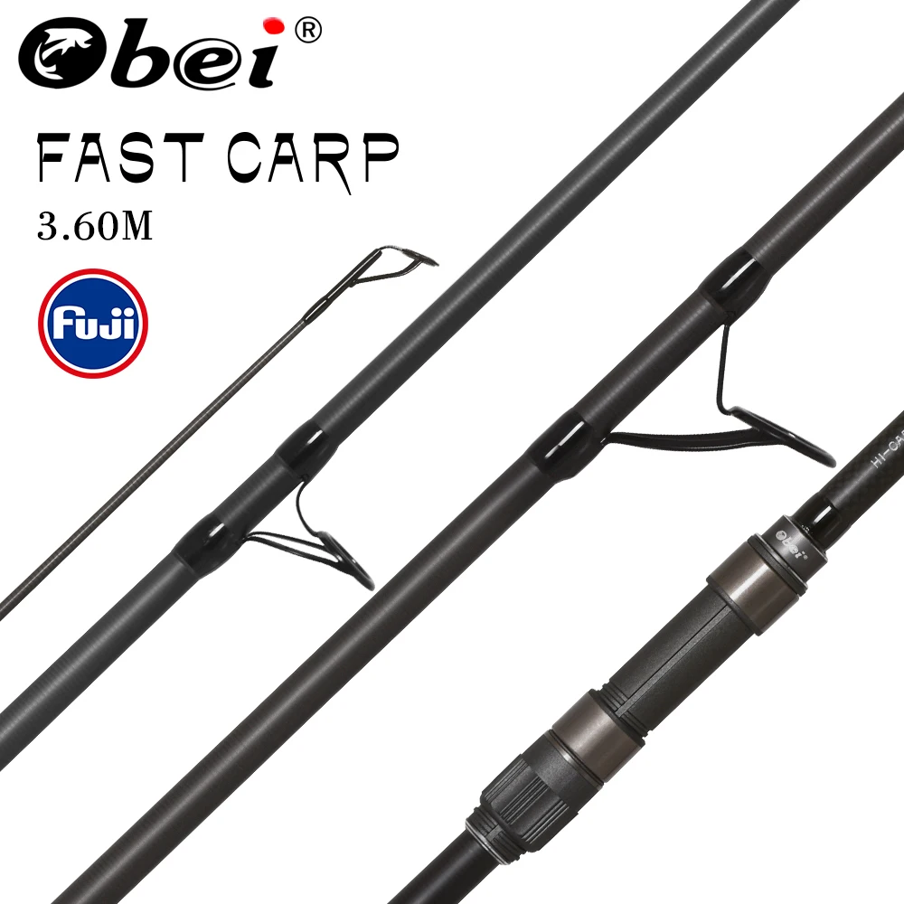 Obei Purista Carp Fishing Rod  Carbon Fiber Fuji  Spinning Rod Pesca 3.5 3.0lb Power 40-160g 3.60m Hard Pole Surf Rod