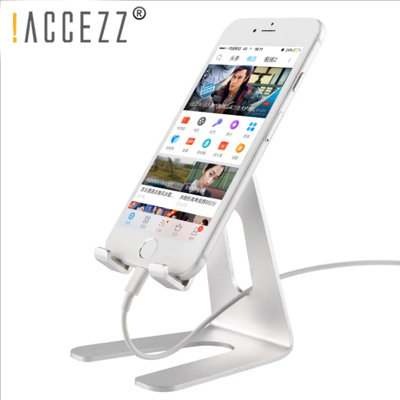 ! Универсальный настольный держатель для телефона ACCEZZ iPhone 8 Plus 11 Pro X Samsung S10 Huawei 30