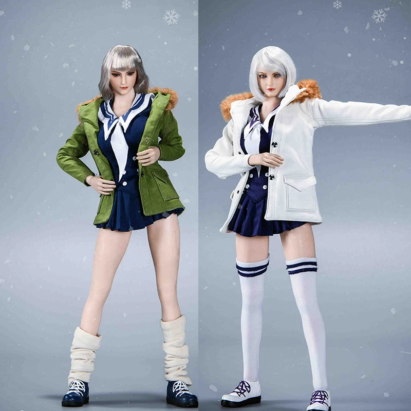 

VSTOYS 21XG69 1/6 зимняя скульптура головы девушки и одежда JK Женская фотография подходит для PH/TBL большая грудь экшн-фигурки тела