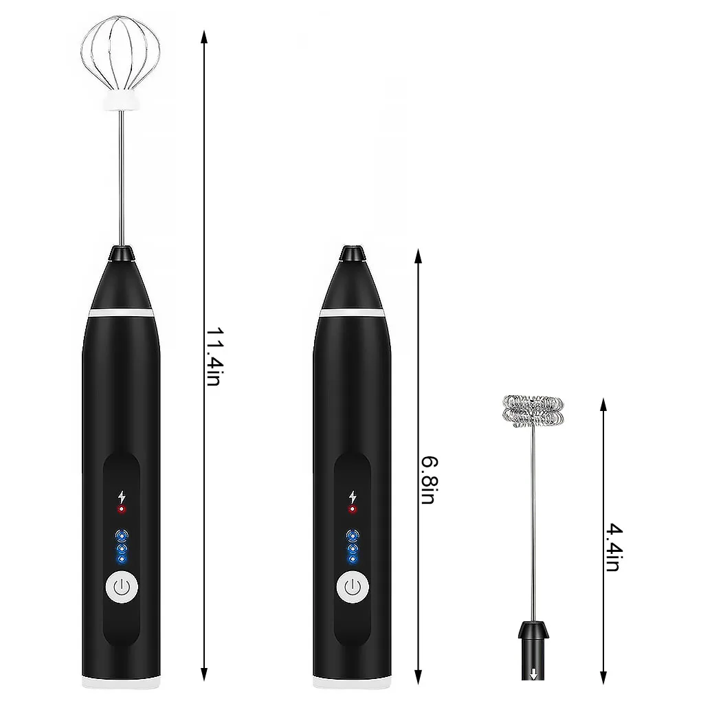 

3-Speed Electric Egg Beater Kitchen Tools Rechargeable Coffee Mixer Handhold Milk Shaker Maker Frother Foamer Food Blender Whisk