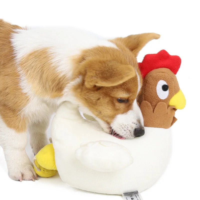 

Fleece Dog Toy Interactive Washable Plush Sniffing Dog Toy Cock Design Dog Accessories Durable IQ Training Dog Toy For Small Dog