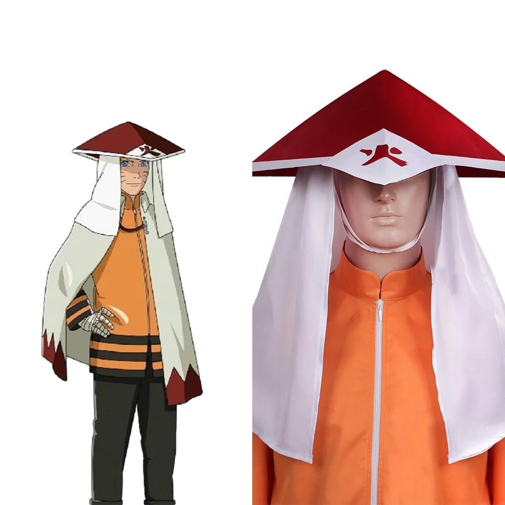 

Hokage Sarutobi Hiruzen 3rd Cosplay Anime Uzumaki Large Rain Hat Unisex Hat Halloween Fancy Cap Only