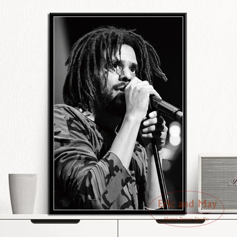 J Cole рэп хип хоп музыка звезда певец рэпер художественная живопись винтажный
