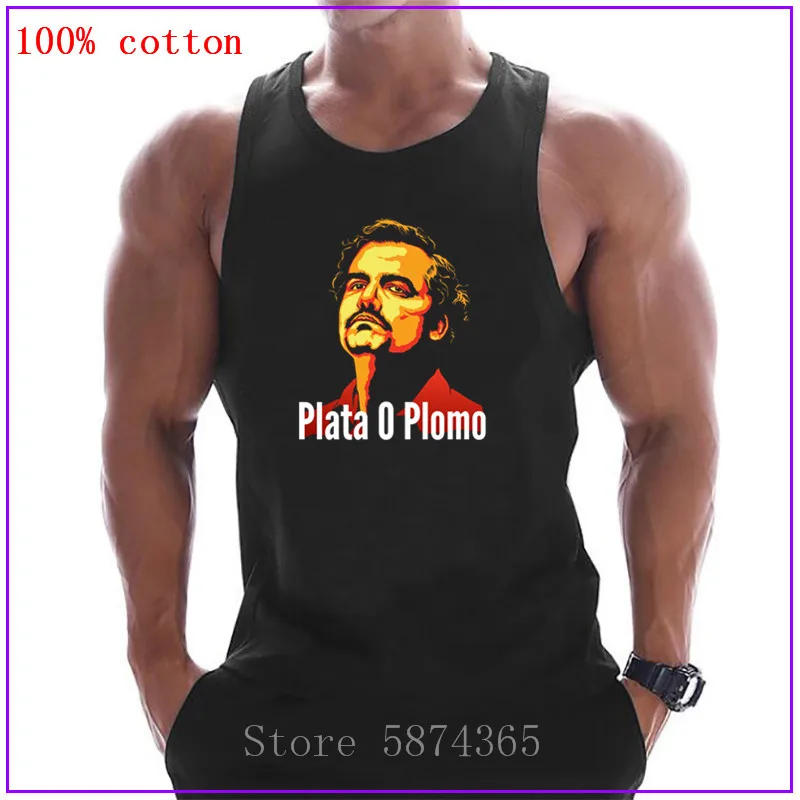 Мужская майка без рукавов с принтом Пабло|Майки| |