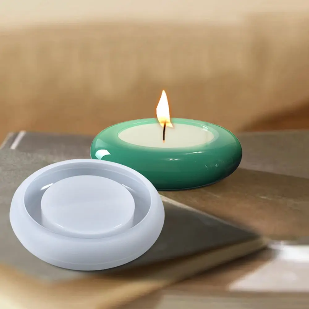 Oval Candle Holder Mold Transparent White Silicone Mold Coaster Tray Storage Epoxy Resin Cake Mold Jewelry Tools DIY Production