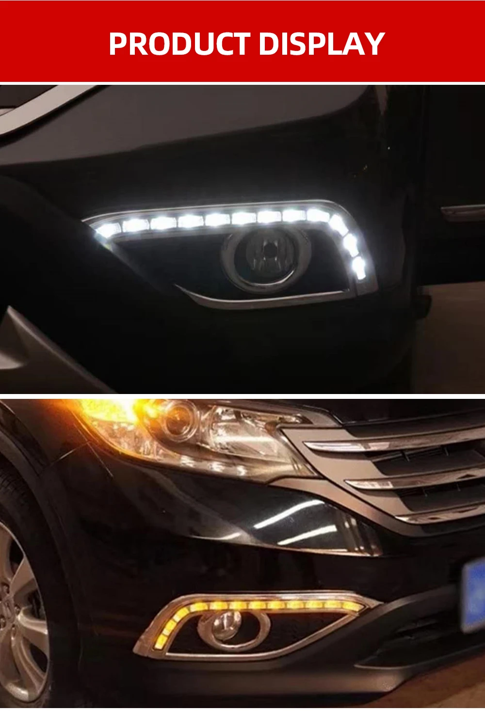 CSCSNL 1 пара DRL Вождения освещают светильник LED DRL с поворотник для Хонда сrv CR-V 2012 2013 противотуманная фара реле Дневной светильник