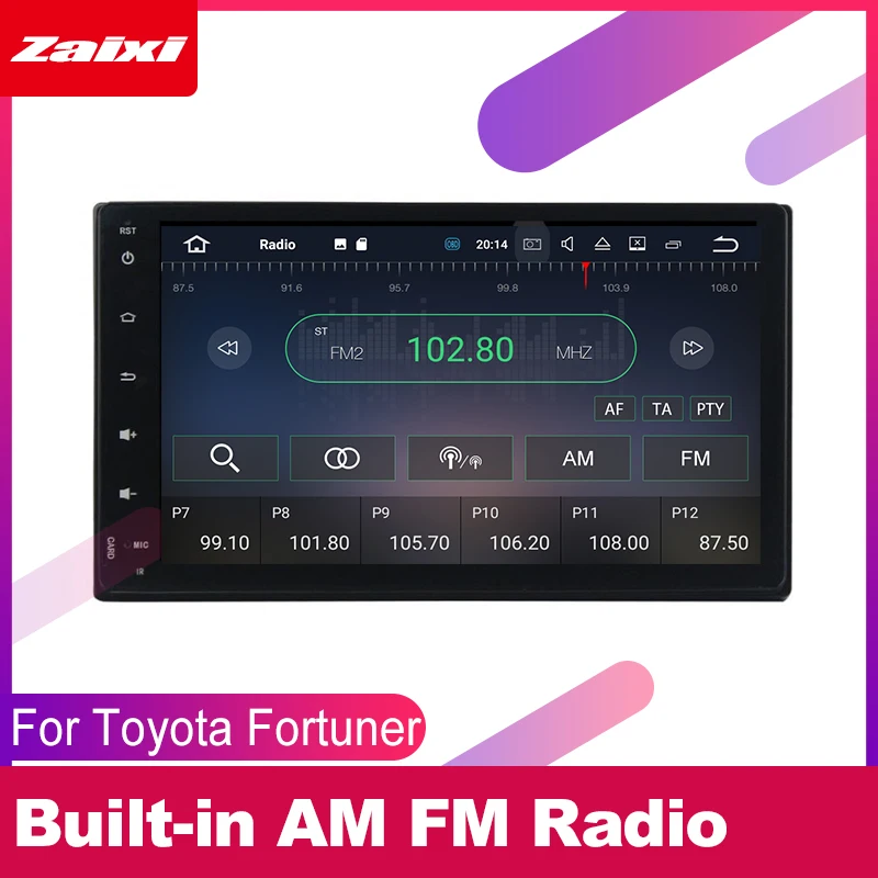 Автомагнитола ZaiXi 2 DIN с GPS навигацией для Toyota Fortuner 2016 ~ 2017 Android мультимедийная