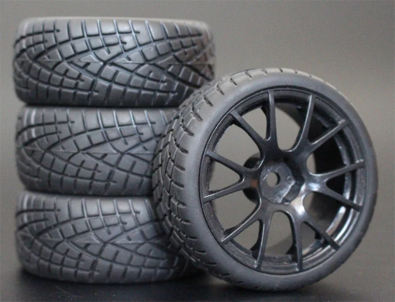 4 шт. резиновые радиоуправляемые шины и колесные диски с шестигранной головкой 12