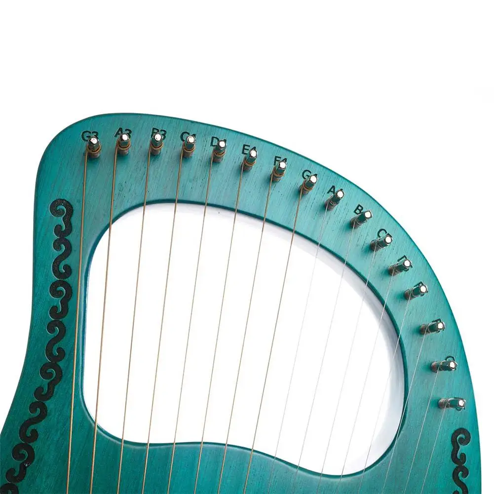 Muslady Lyre 16 струн Harp портативная Высококачественная твердая древесина красное