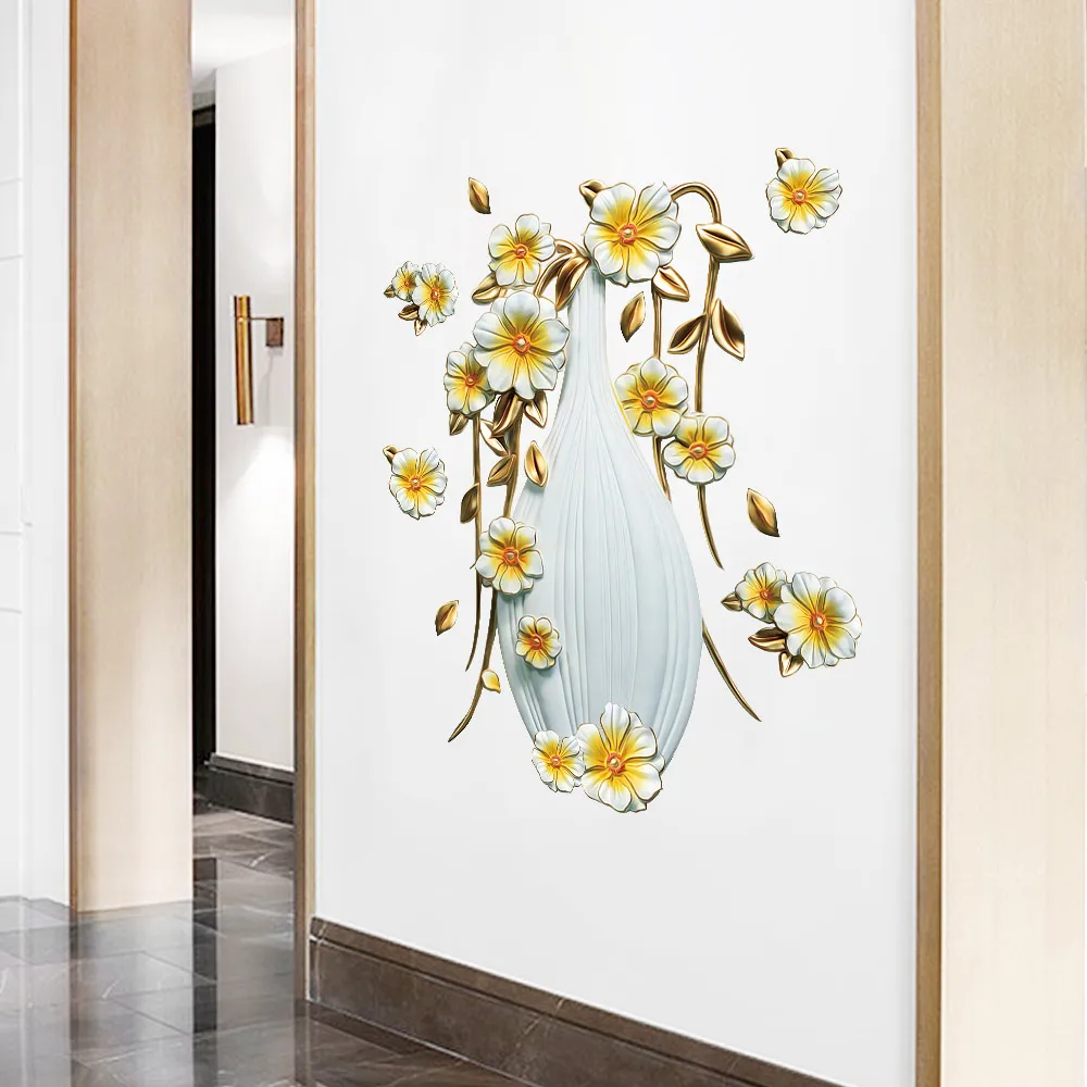 DICOR искусственная стерео 3D Наклейка на стену Цветок для гостиной цветок