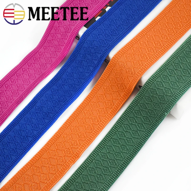 Meetee 4 метра 50 мм эластичные ленты красочный узор Резиновая лента DIY ремесла шитье