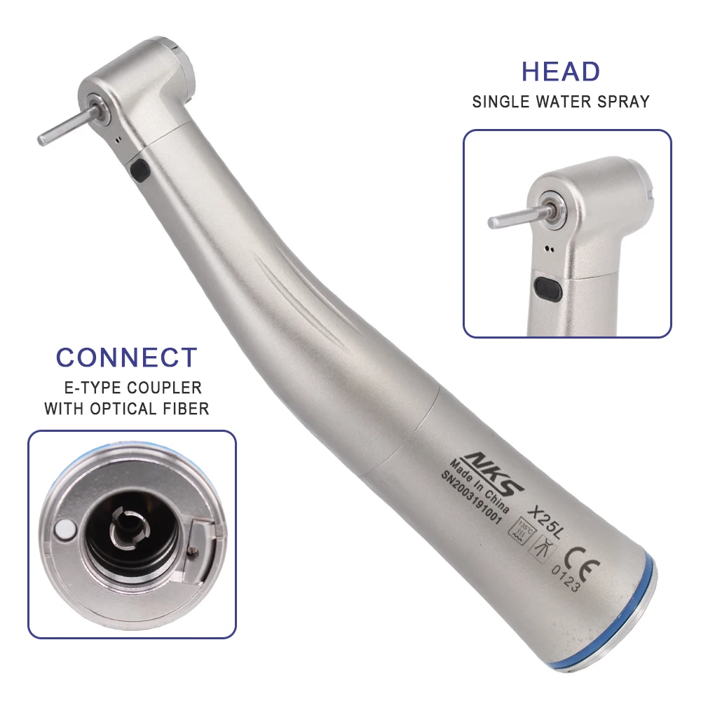 Стоматологический волоконно оптический светодиодный наконечник с углом наклона