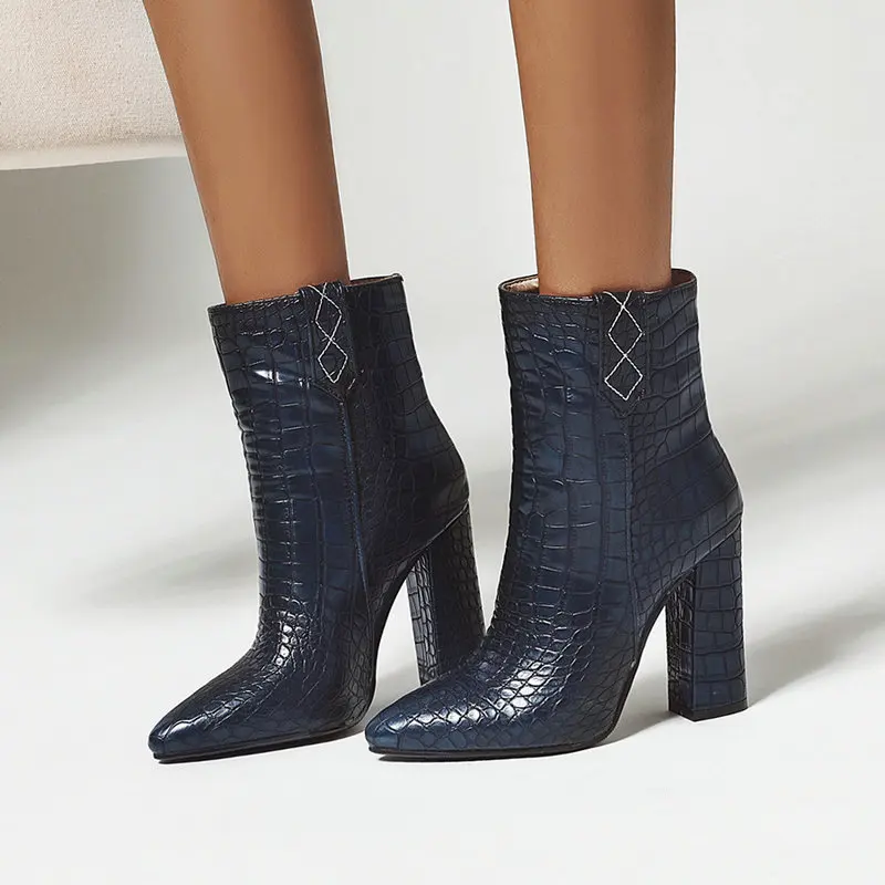 Banrd дизайнерские женские ботильоны из искусственной кожи с острым носком зимние