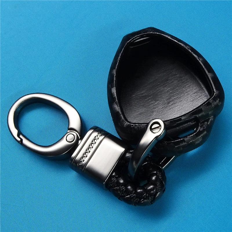 2/3/4 Кнопка углеродного волокна силиконовый чехол ключа дистанционного