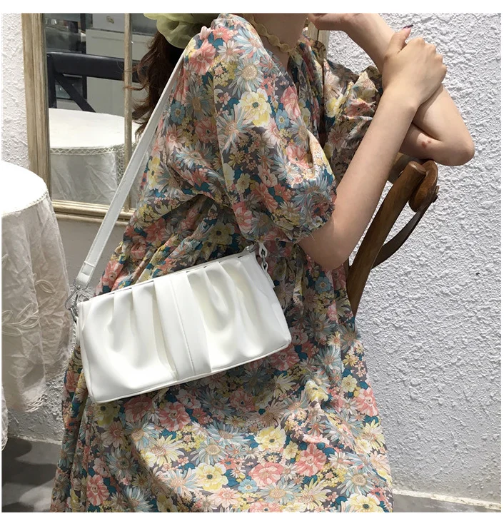 

Fashion women's bag zipper one shoulder small bag lady cute girl sweet messenger bag baguette simple candy color jh9881