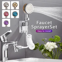 bathroom basin faucet extender external shower head wash basin tap water divider bidet sprayer for hair washing toilet cleaning
