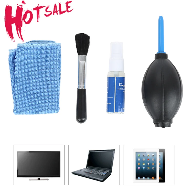 

4 In 1 Labtop Computer Screen TV LCD LED PC Monitor Cleaner Cleaning Kit Latest Screen Cleaning Kit for LCD LED Plasma TV