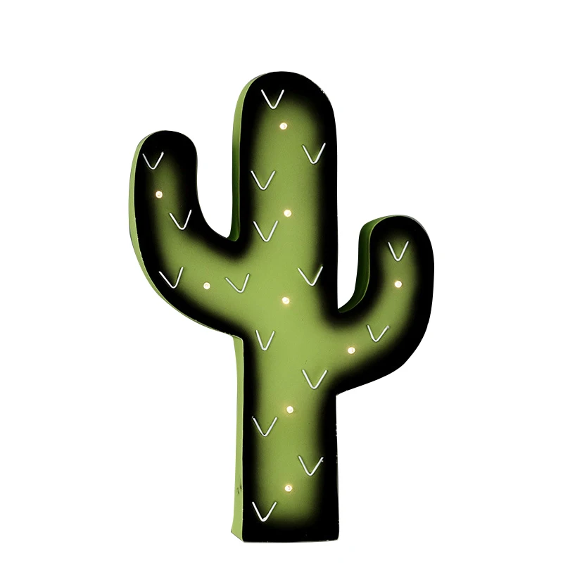 Cactus 1 Hinnixy, мультяшный ночной Светильник для детей, детская спальня, настенная декоративная настольная лампа, скандинавский светильник, детский деревянный светодиодный светильник - Испускаемый цвет: Cactus 1