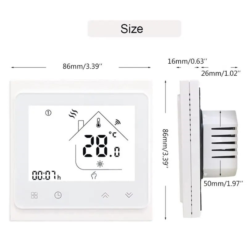 

BGL-002 WiFi Smart Thermostat Temperature Controller for Water Electric Floor Heating Water/Gas Boiler for Alexa