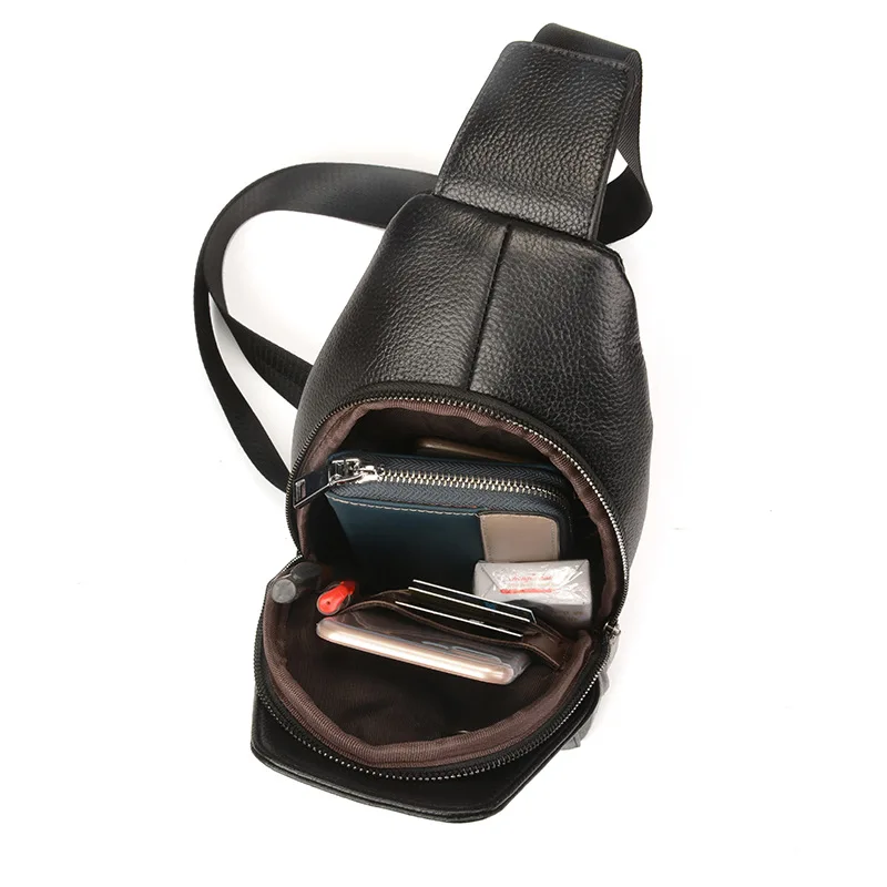 

Leisure Chest Bag Messenger Bag Leather Wear-resistant Shoulder Bag Fashion Diagonal Backpack