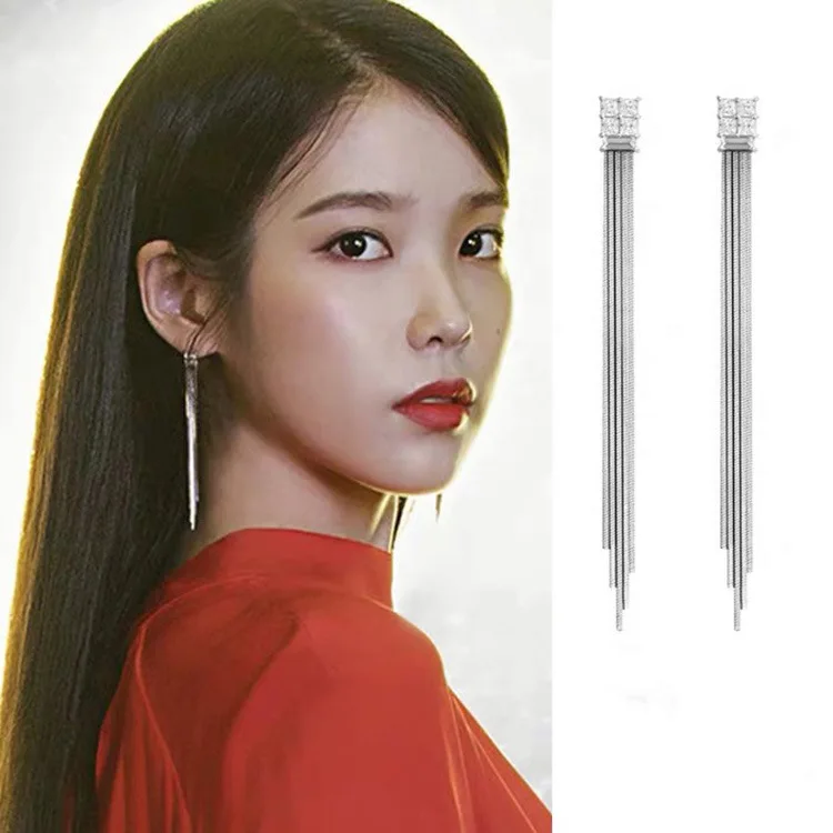 Pendientes mujer moda 2019 DEL LUNA IU корейские серьги для женщин Эффектные капельки модные