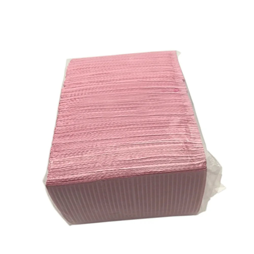 1 посылка зубные нагрудники пациента (125 штук) одноразовые 2 слойная ткань и ply поли