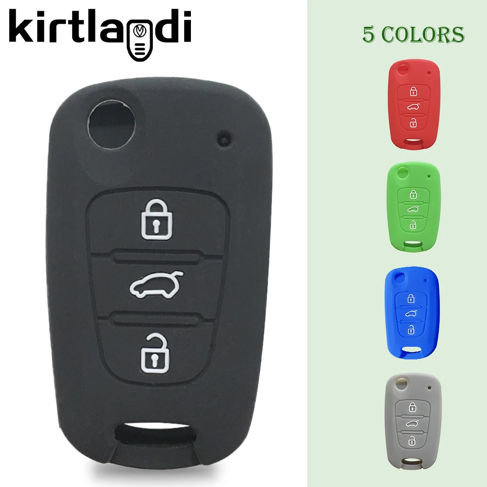 Чехол для автомобильного ключа силиконовый Hyundai I20 I30 I35 IX20 IX35 Accent Kia Sportedge 3 Rio Ceed Soul