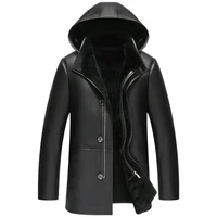 genuine leather jacket mens winter jacket real sheepskin coat for men real lamb fur warm jackets plus size 6090 2 my1923