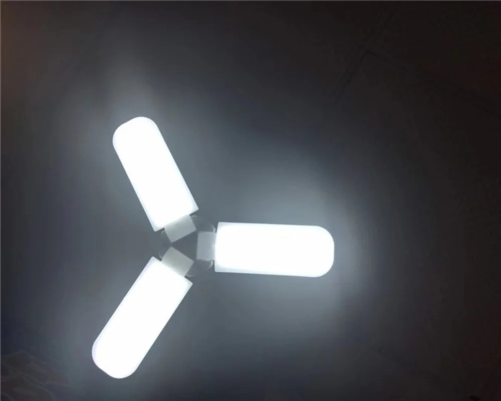 Modern LED Chandelier E27 Garage Light Bulb Deformable Ceiling Fixture Lights Shop Workshop flying saucer fan lamp | Освещение