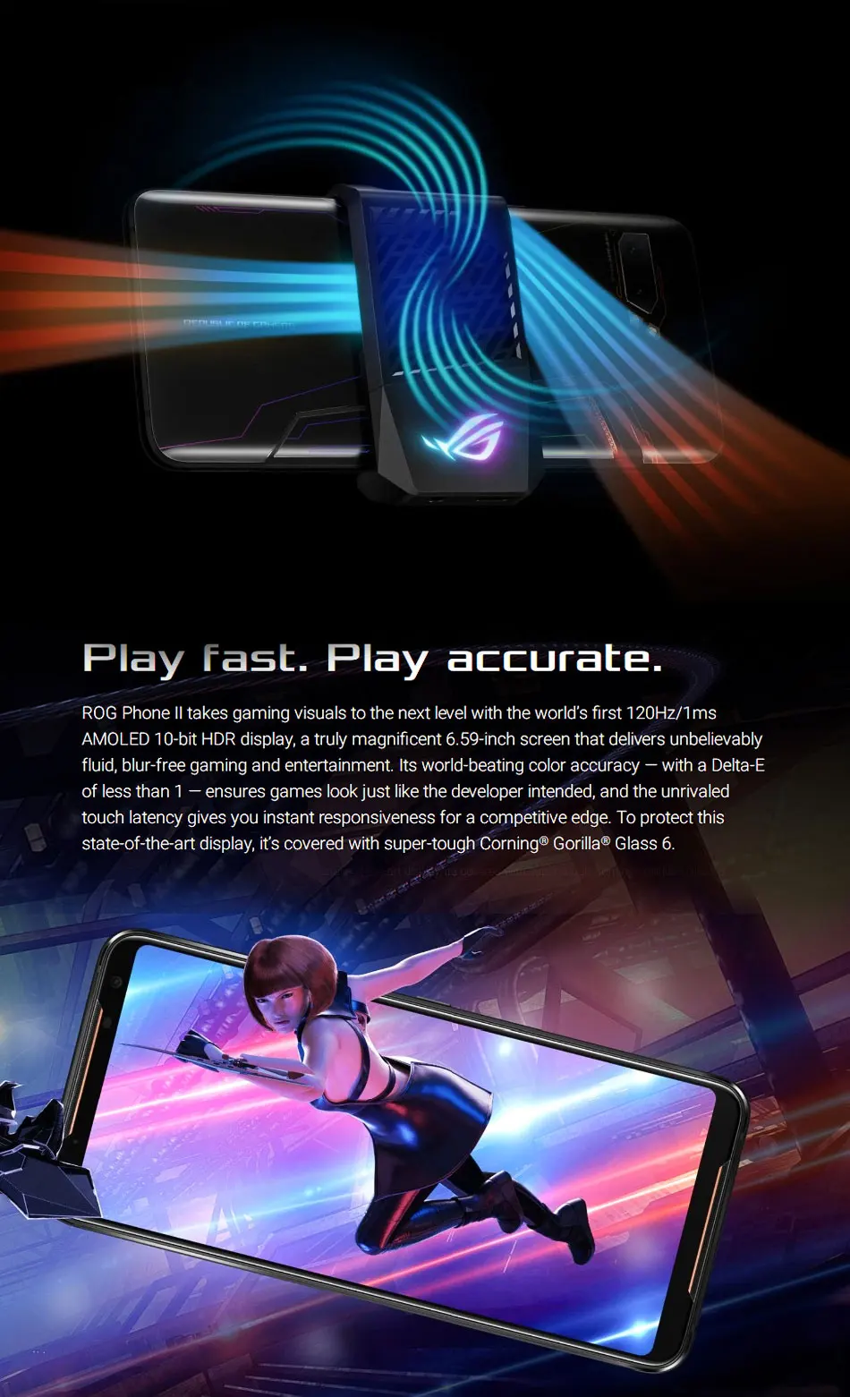 ASUS ROG Phone 2 ZS660KL игровой мобильный телефон с двумя sim-картами 8 ГБ ОЗУ 128 Гб ПЗУ Snapdragon855+ OctaCore 6,59 дюйма 6000 мАч 48 МП NFC Android 9,0