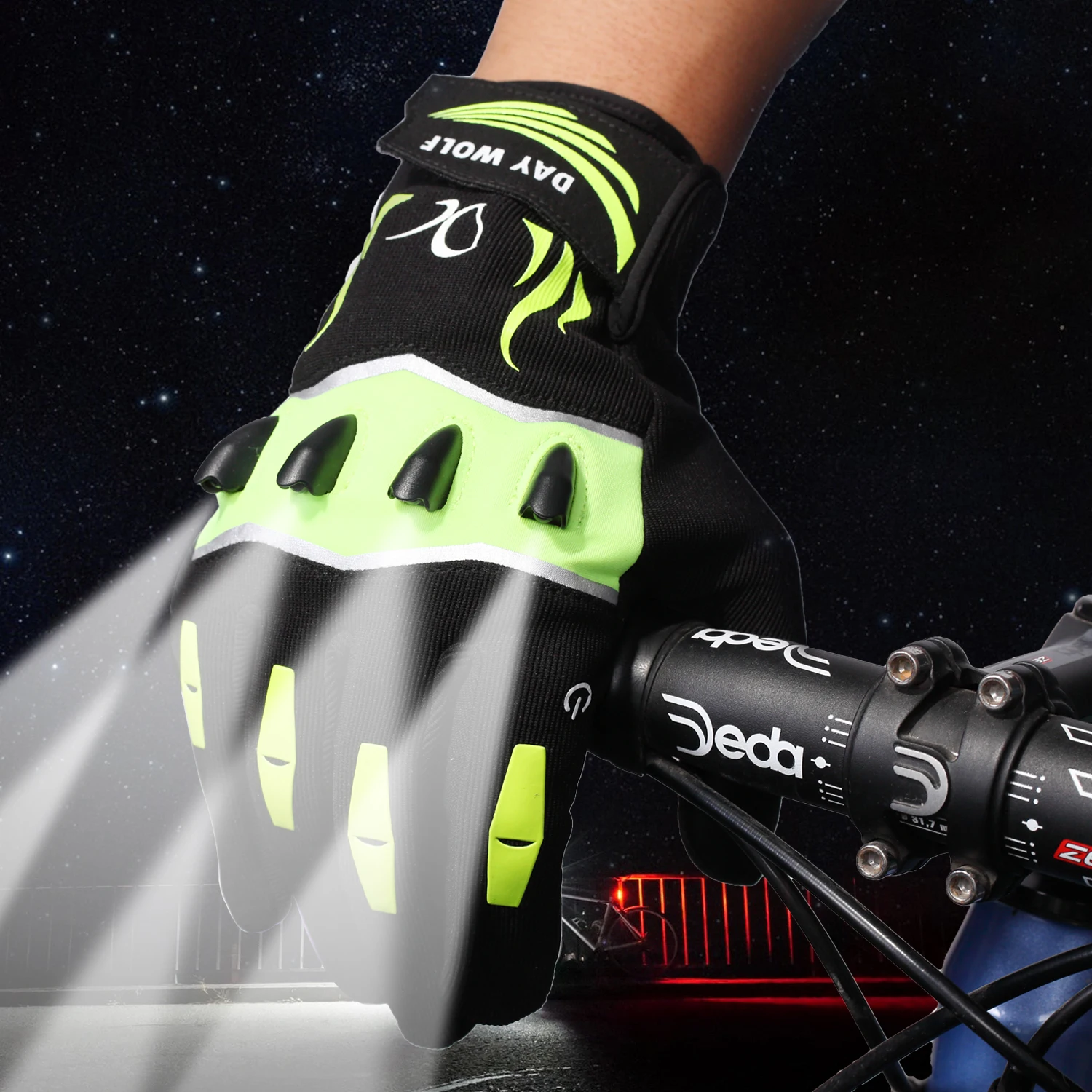 Новые светодиодсветодиодный ночные велосипедные перчатки с подсветкой