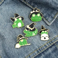 funny frog enamel pins custom brooches lapel pin shirt bag colorful badge jewelry gift for lover girl friends