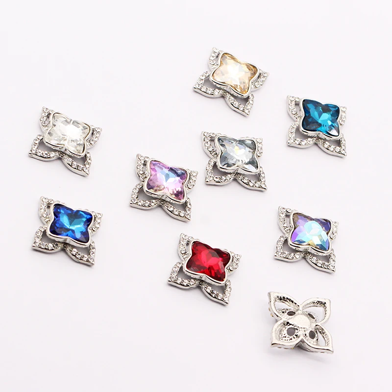 

New rhinestones applique sew stones Lucky Leaf decoration Jewelry Accessories Crystal diamond for clothing DIY /craft/Hand Made