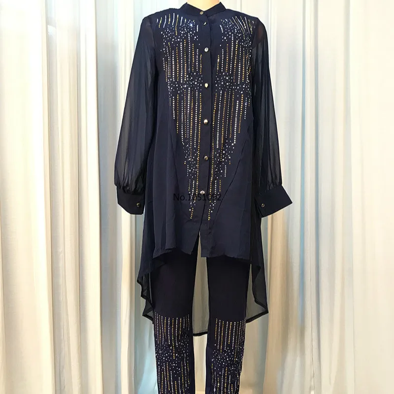 Африканские комплекты для женщин новый комплект из 3 предметов с бриллиантами