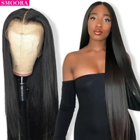 13x6 transparent lace front wig human hair wigs for black women 30 34 inch hd pre plucked brazilian straight frontal wig remy
