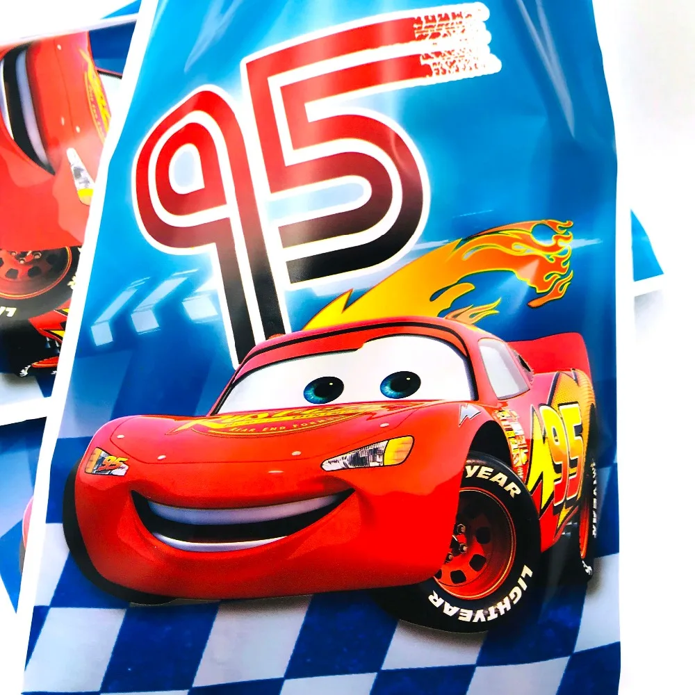 10 шт./компл. Lightning Mcqueen мальчиков вечерние принадлежности Подарочный пакет конфеты/заберите мешок с персонажем из мультфильмов высокого качества Вечерние праздники и события украшения ко дню рождения