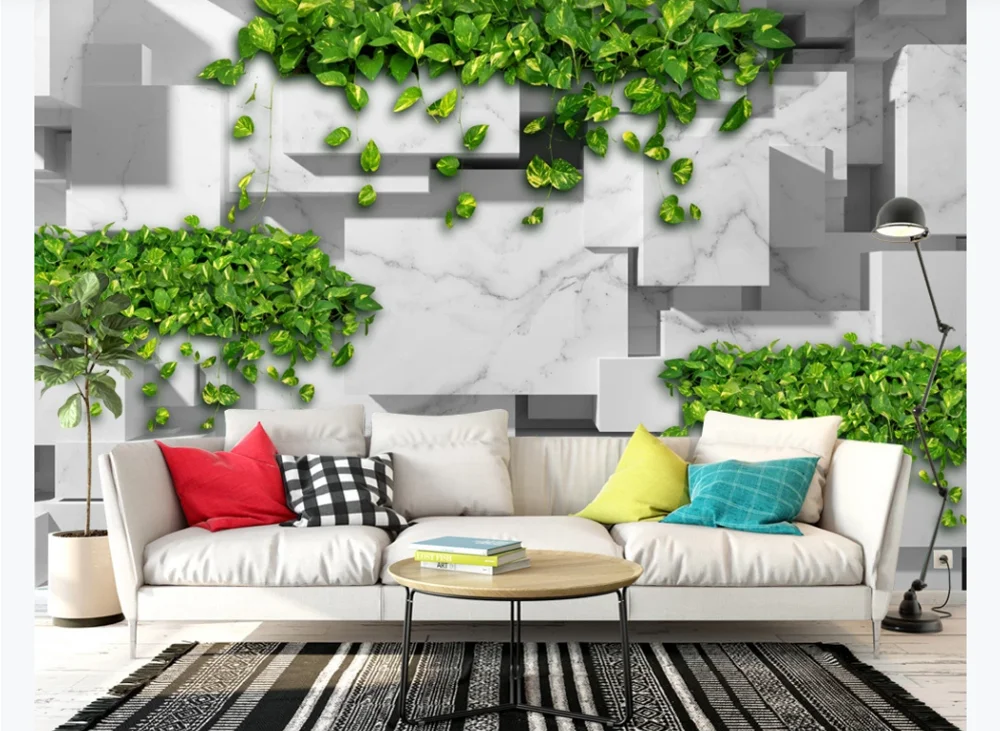 Фотообои на заказ свежие современные минималистичные 3d трехмерные абстрактные