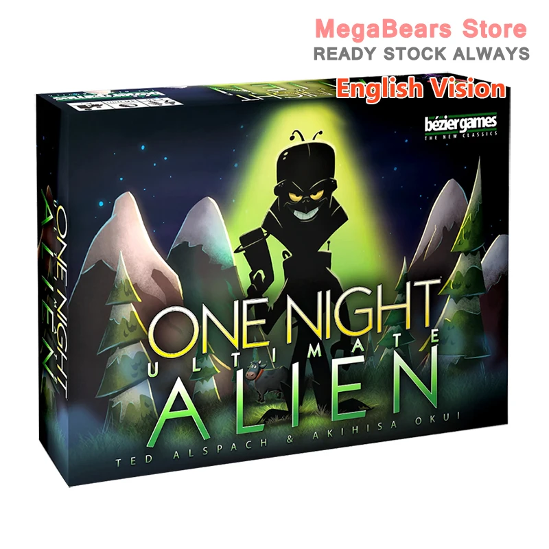 Вечерние настольные игры One Night Ultimate Alien Cards для взрослых подростков и детей 4-10 лет
