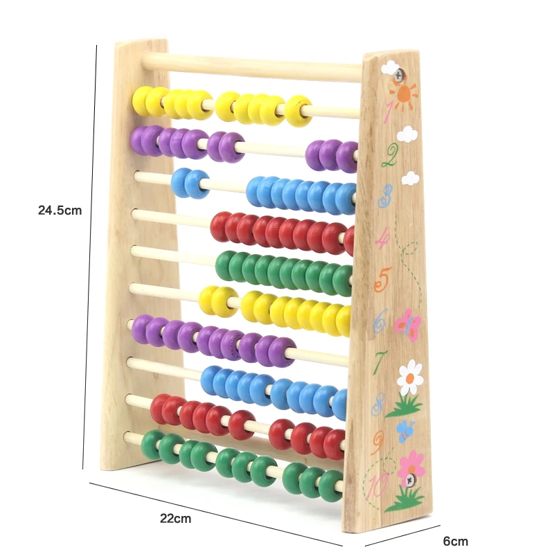 

Children Computing Rack Wooden Abacus Frame Children's Early Education Educational Toys Arithmetic Math Toy Unisex 2021