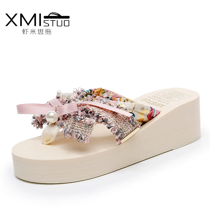 Шлепанцы женские летние с бантом сандалии для отпуска | Обувь