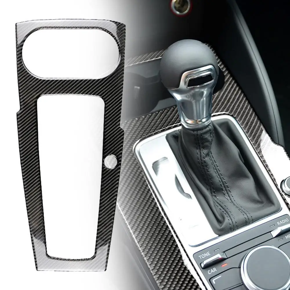 

Left Driving Car Gear Control Panel Frame Decoration Sticker Decal for Audi A3 Car Accessories