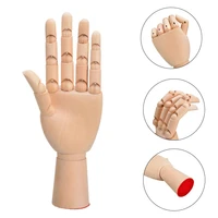 1pc 7 inch wooden hand model human figure artist painting model mannequin jointed doll flexible drawing manikin wood sculpture